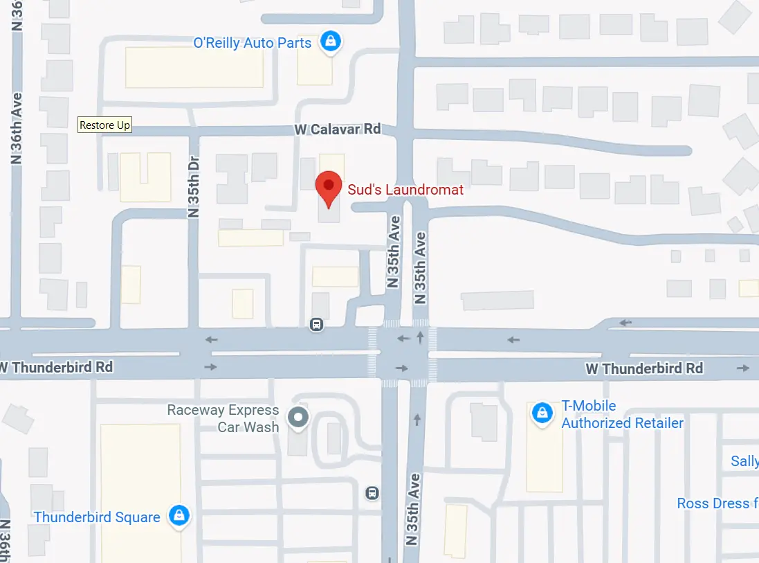 Map showing Phoenix Location at 13820 N 35th Ave, Phoenix, AZ 85053